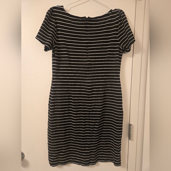 Ann Taylor Black and White Striped Mini Dress - Picture 3 of 4